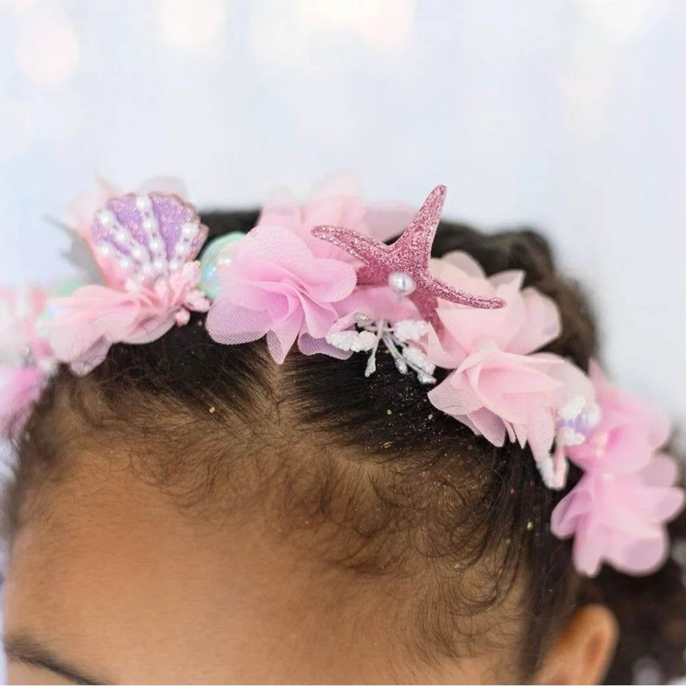 Sweet Wink Mermaid Dress Up Kit Halloween Costume Cape Headband Wand